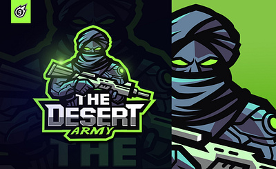 THE DESERT ARMY LOGO esportlogo logo mascot mascot logo vector