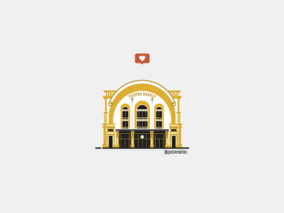 Teatro Baralt building design flat design illustration illustrator lovely maracaibo theater design vectors venezuela