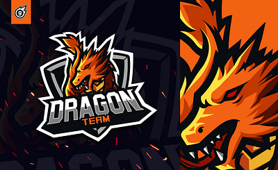 DRAGONFIRE LOGO esportlogo esportteam game mascot mascot logo vector