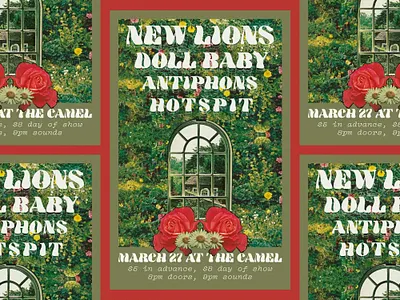 Collaged Rock n Roll Poster collage concert flyer found image graphic design poster typography