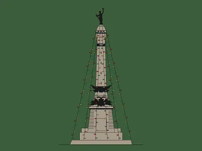 Circle of Lights circle of lights illustration indianapolis vector