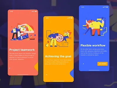 Collaboration App Onboarding app clean app clean app design concept design mobile onboarding onboarding ui sketch ui ux