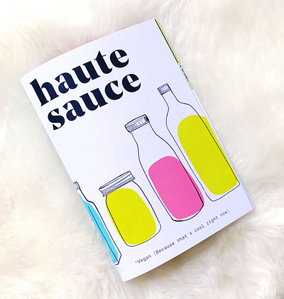 Vegan Sauce Book book cover design cookbook art direction cookbook design cookbook illustration illustration line drawing print design publication design sauce book design vegan