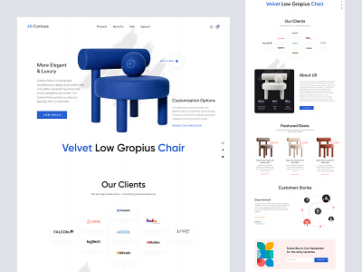 Furniture Company Landing Page Design Concept ecommerce shopify shopify store store store ui woocommerce