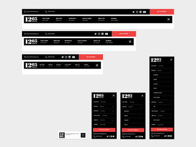 Web Mobile Responsive UI Design design design agency graphic design hamburger menu icon design marketing site menu bar design menu design mobile design mobile ui responsive ui ux web design web design agency website design