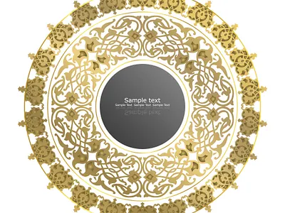 abstract luxury circle mandala ornament art background design flat illustration logo vector