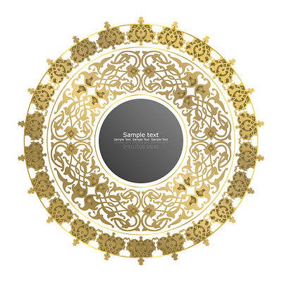 abstract luxury circle mandala ornament art background design flat illustration logo vector