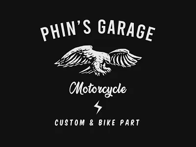 Phins Garage Vintage Badge apparel design badge logo badges hotrod illustration logo design logodesign oldschool vintage vintage badge vintage design vintage logo