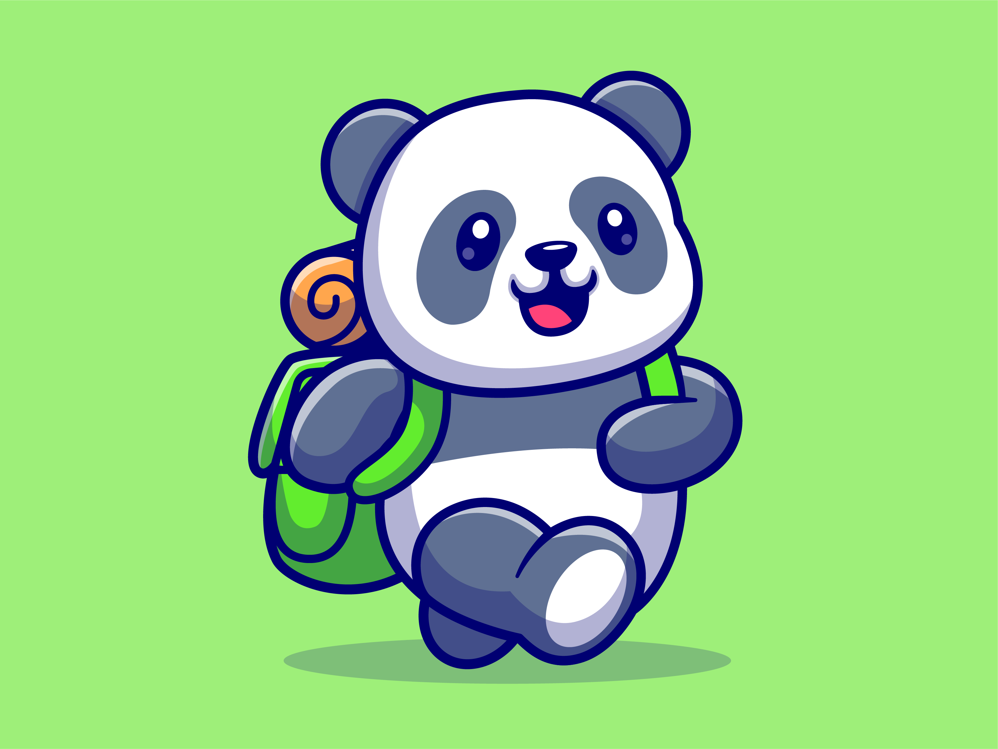 Cute Panda🐼🎧☕ by catalyst on Dribbble