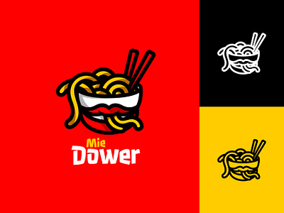 Mie Dower brand brand identity branding company design food icon illustration logo noodles vector