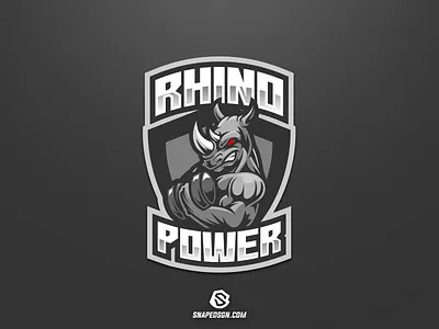 Rhino Power branding esport esports gaming identity illustration logo logotype mascot sport