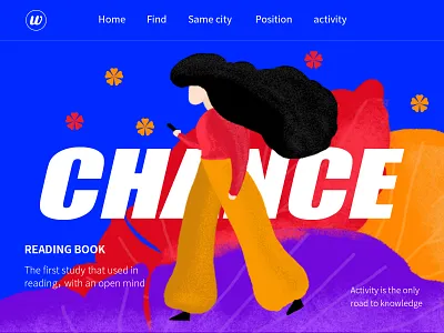 Reading design illustration ux web