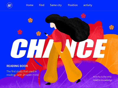 Reading design illustration ux web