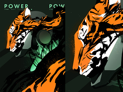 Power abstract composition fragment grunge grunge texture illustration laconic light mecha mechanical minimal poster poster art power robot robotic smokes splash tiger