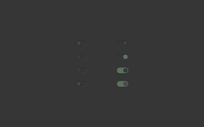 Neuomorphic toggle switches dark mode dark mode flat design interaction design joostvansandick material design minimal neuomorphic neuomorphism ui user interface