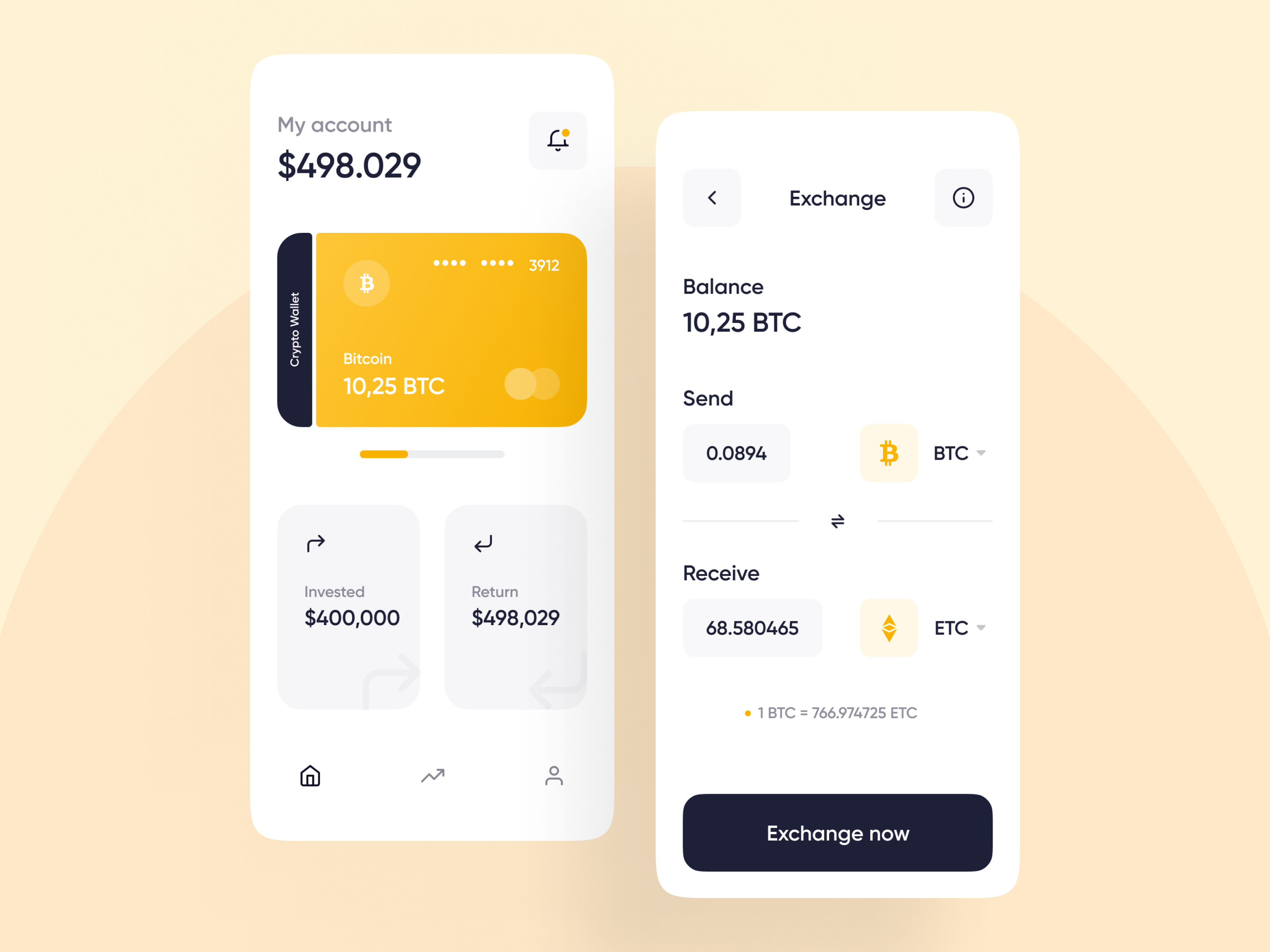 Cryptocurrency Exchange Mobile App by Dmitry Lauretsky for Ronas IT ...