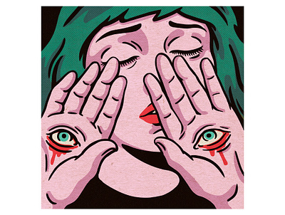 Stigmata blood eye girl girl illustration illustration retro illustration stigmata vintage illustration vintage inspired