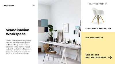 Scandinavian Design Furniture Website Design illustrator ui ux web