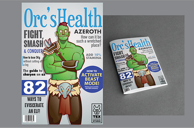 Awesome Magazines #3 cartoon character characterdesign design drawing game health illustration magazine magazine cover magazine design orc typography vector worldofwarcraft