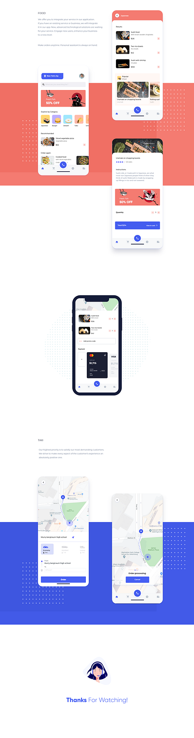 Food app delivery design illustration interaction japanese food ui ux