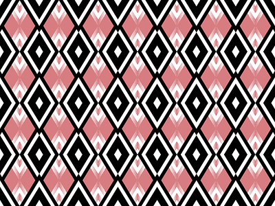 Art Deco Pattern black black and white design diamond graphic design illustration illustrator pattern pattern art pattern design patterns pink vector white