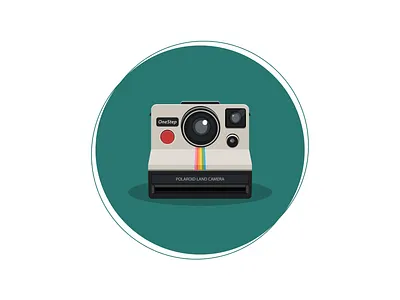 Polaroid camera design flat illustration flatdesign graphicdesign icon iconography illustration illustrator ui vector vector illustration vectorart
