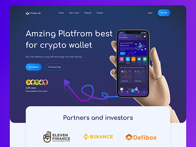 Crypto Wallet app landing page banking app crypto cryptocurrency home page homepage ilias landing page landingpage minimalist mobile app nft transaction ui design ux wallet web design webdesign