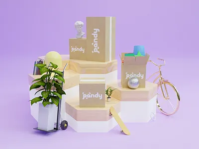 Furniture Moving 3d illustration blender 3d branding c4d landing page ui web illustration