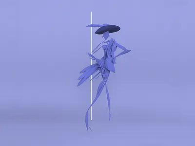Fashion lady - VR sculpture series 3d art 3d modelling 3d models animation dance fashion illustration poster artwork