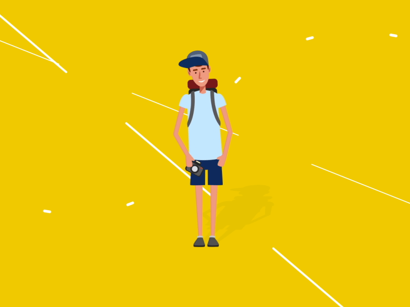 Tourism after effect animation art character design illustration illustrator minimal web website