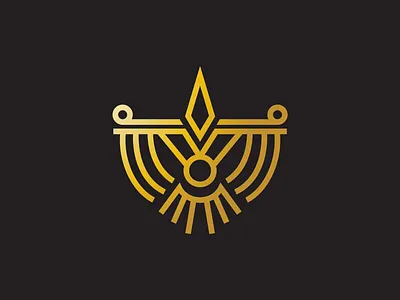 golden eagle Monoline Logo design abstract america american animal beak bird business company corporate creative design design template eagle element emblem falcon fly logo logo design template