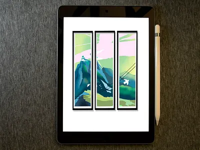 MOUNTAIN SCENERY illustration iPad pro | procreate digitalart illustration mountain procreate scenery