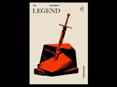 Legend - Inktober shot design flat illustration poster poster design vector