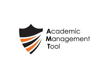 The Academic Management academy black branding illustration management orange round shield white