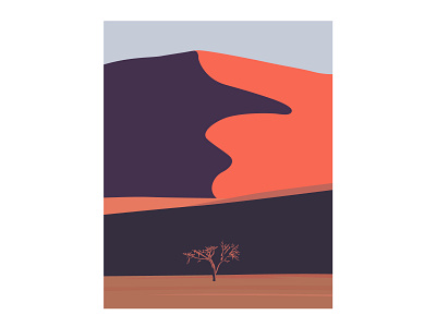 Namibia Desert | Illustration series art artwork clean color creative desert design digital art flat graphic graphic design illustration illustrator landscape minimal nature poster print simple vector