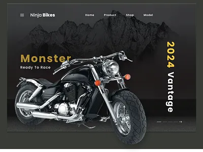 Ninja Bikes app art design flat illustration minimal ui ux web website