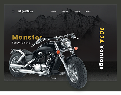Ninja Bikes app art design flat illustration minimal ui ux web website