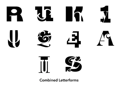 Combined Letterforms digital graphic design typography