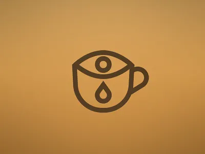 Depresso branding coffee coffee cup design eye icon logo minimalist minimalist logo tear teardrop vector