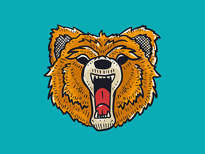Bear Mascot american traditional illustration mascot mascot character procreate procreateapp