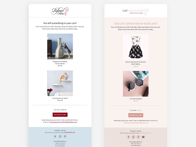 The Refined Feline + Cat Fashionista Email Templates branding branding and identity copywriting ecommerce email design email marketing email template fashion brand logo retail design