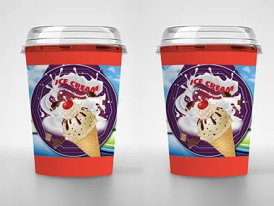 Free Ice Cream Disposable Packaging Mockup branding design illustration label design label packaging labeldesign logo package design product design product packaging