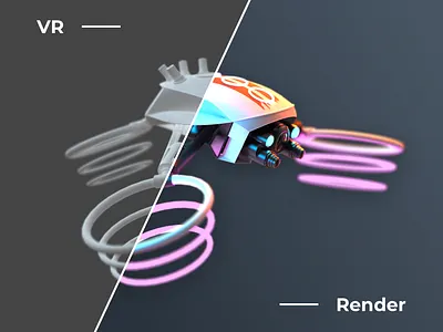 Cyberpunk drone - Designed in VR - Making of 3d concept concept design cyberpunk 2077 design futuristic industrial product vr