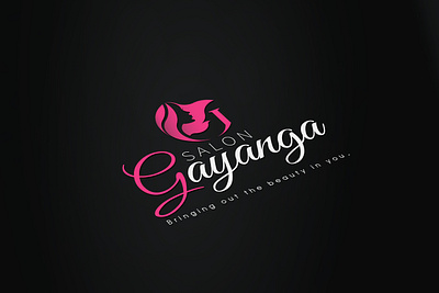 Salon Gyanga Logo branding design flat illustration illustrator lettering logo type typography vector