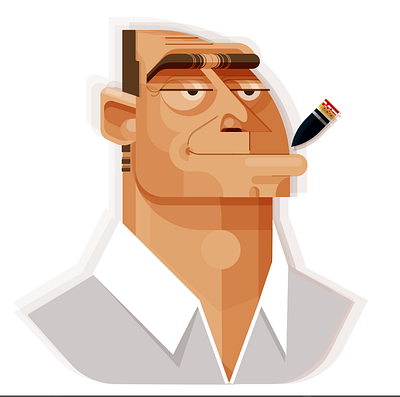 Smoker3 adobeillustator characterdesign illustracion illustration illustration art portrait illustration vector art