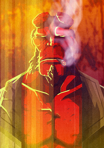 Hellboy adobeillustator characterdesign illustration art illustrator vector art