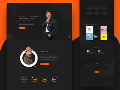 personal web landing page concept design dribbble personal web landingpage personal web template personal website ui ux web web design web ui web ui design website xd design