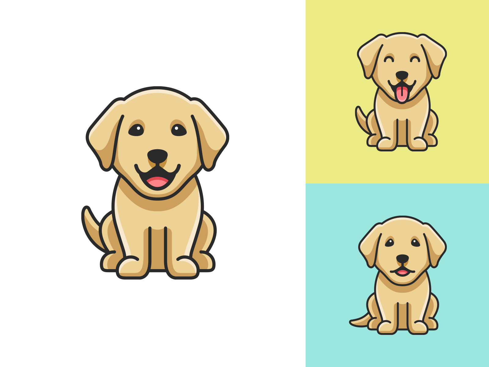 animated chocolate lab