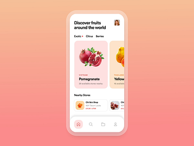 FROOT — Interaction Concept animation app design ecommerce fruit grid inspiration interaction interface minimal mobile modern motion nutrition product product design typogaphy typography ui ux