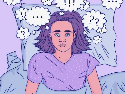 Nightime Anxiety anxiety editorial illustration illustration insomnia mental health sleep vice